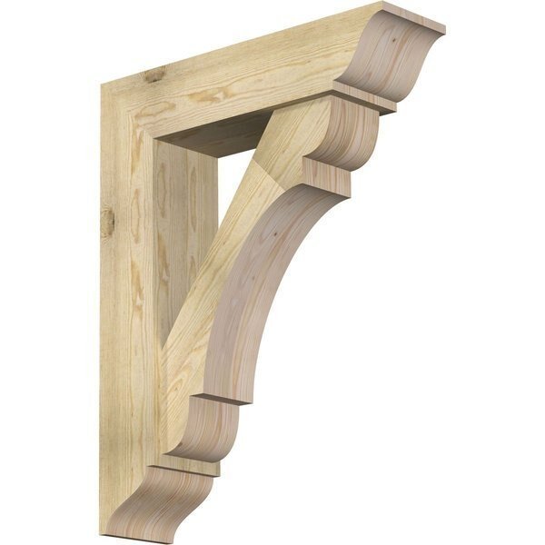 Olympic Traditional Rough Sawn Bracket w/ Offset Brace, Douglas Fir, 8